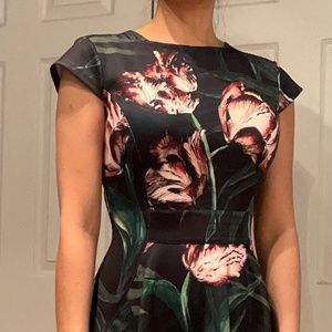 Ted Baker Floral Mini Dress - Size 1
